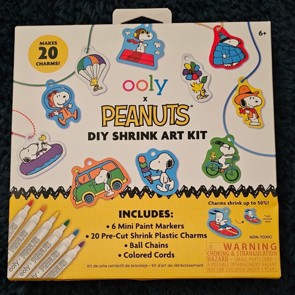 Ooly Peanuts DIY Shrink Art Kit
